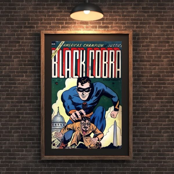 Black Cobra – America’s Champion of Justice! (Ajax/Farrell, 1950s) Poster Print - Image 2