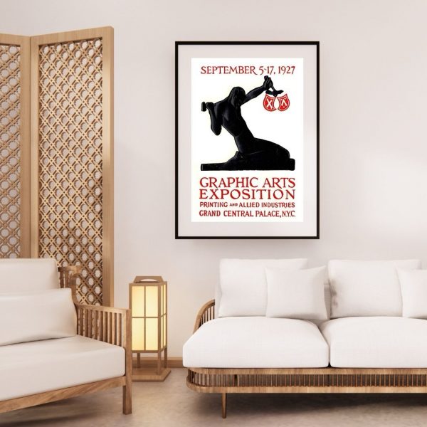 Graphic Arts Exposition – Vintage 1927 Art Deco Exhibition Poster Print - Image 4