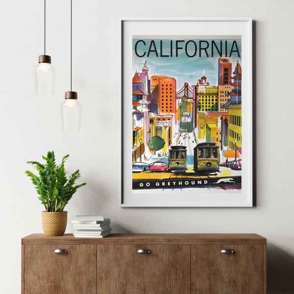 California Dreamin’ – Retro Travel Poster Print - Image 2