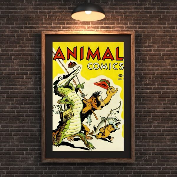 Animal Comics No. 1 – Whimsical Vintage Comic Book Cover (1940s) Poster Print - Image 2