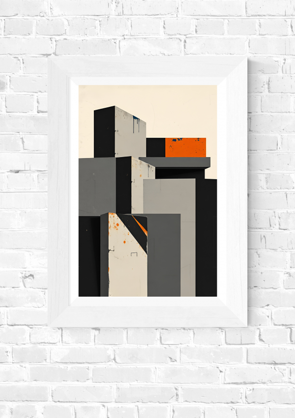 Brutalist Ascent – Minimalist Geometric Abstract Art Print - Image 5