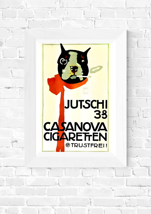Casanova Cigarettes – Jutschi 33 Smoking Dog Art Print - Image 3