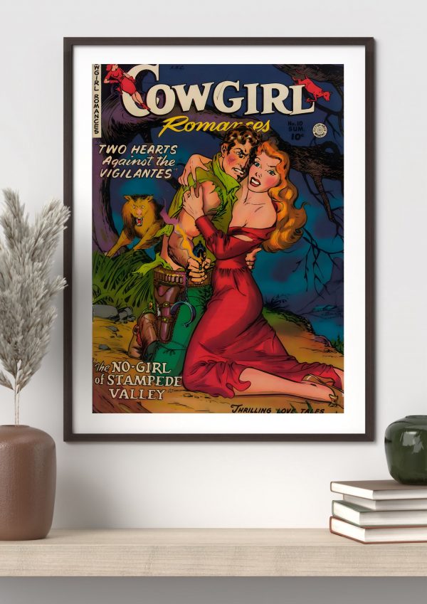 Cowgirl Romances No. 10 – Two Hearts Against the Vigilantes! Poster Print - Image 2