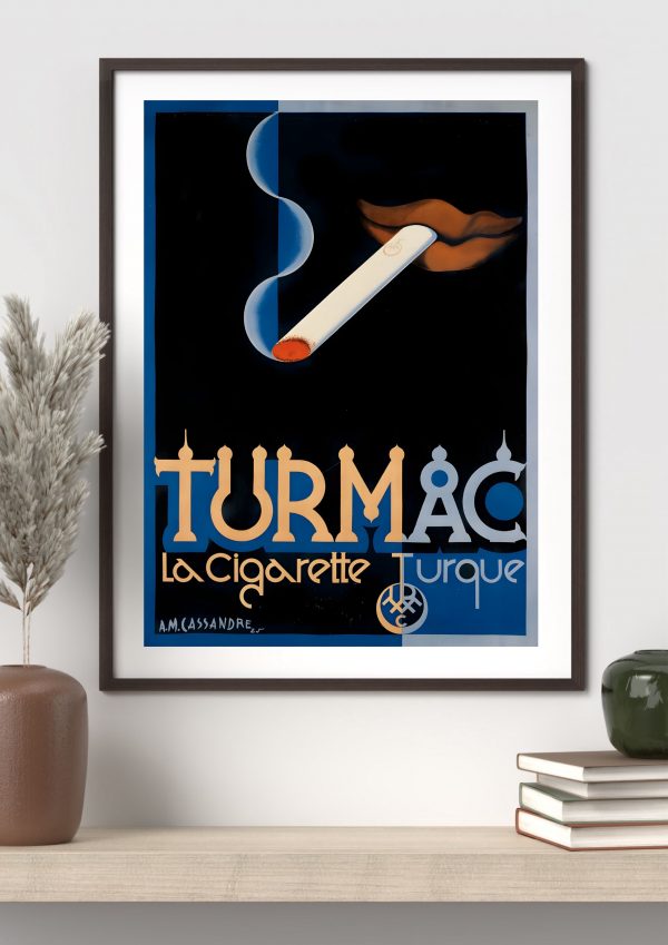 Turmac – A.M. Cassandre Vintage Art Deco Cigarette Poster Print - Image 3