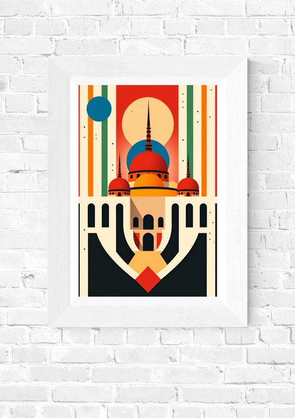 Desert Spires – Geometric Futurist Architecture Art Print - Image 5