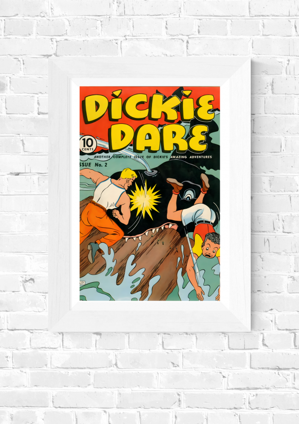 Dickie Dare No. 2 – Punching Whales & Saving the Day! (S.A.D., 1940s) Poster Print - Image 5