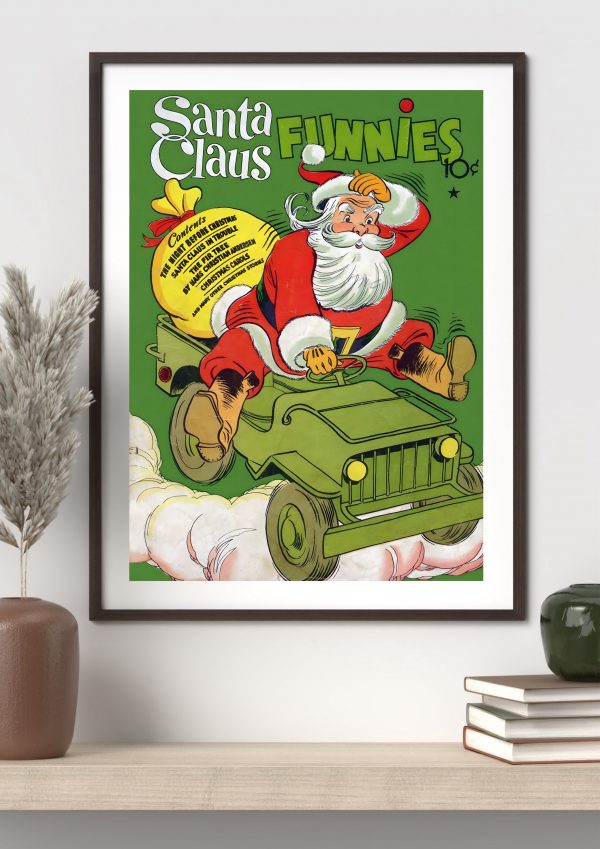 Santa Claus Funnies – Golden Age Holiday Comic Classic Poster Print - Image 3