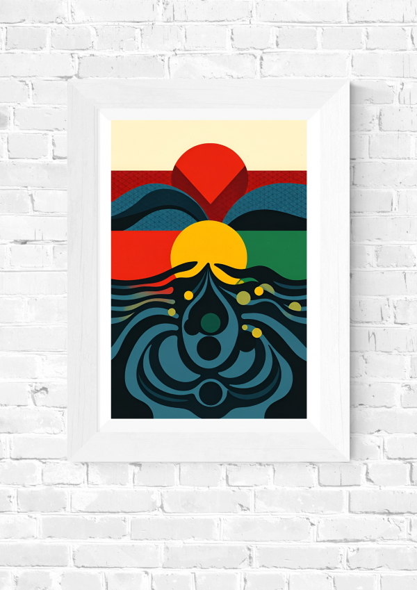 Eclipse Rising – Modern Geometric Abstract Art Print - Image 5