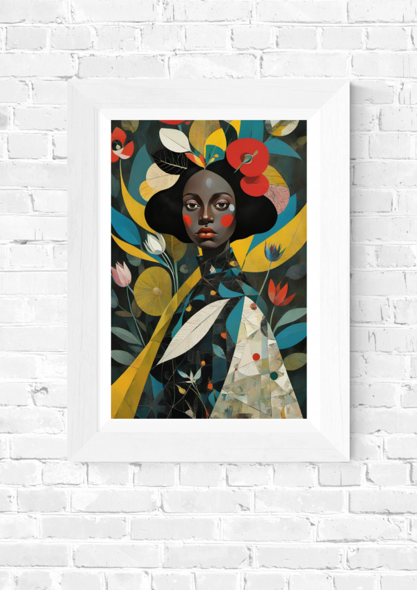 First Lady - Modern Abstract Botanical Portrait Art Print - Image 5