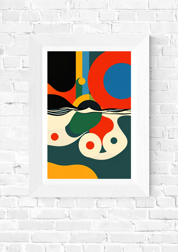 High Tide Halos – Modern Abstract Coastal Poster Print - Image 5