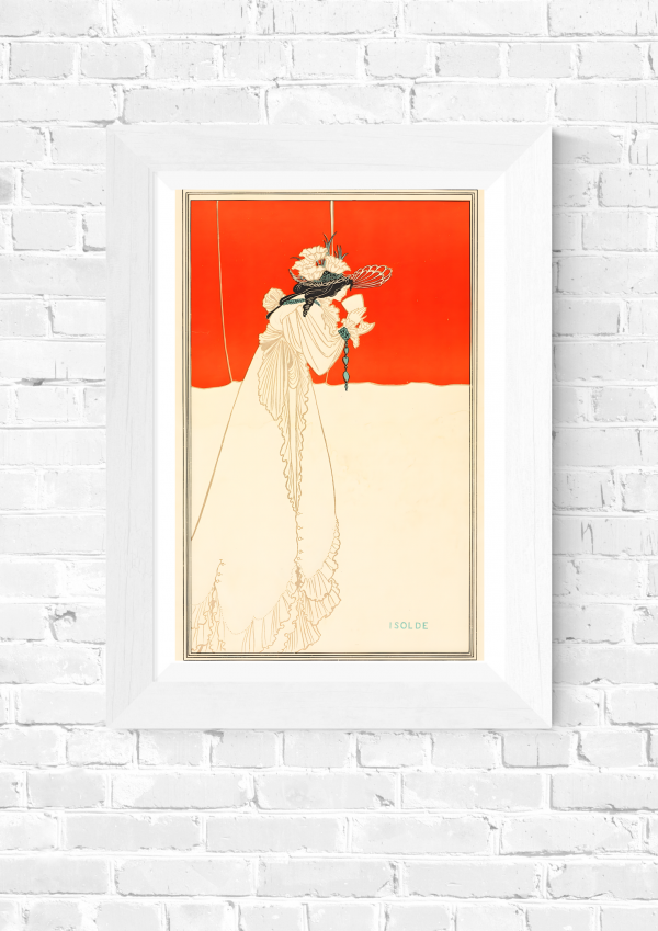 Isolde – Art Nouveau Elegance in Crimson and Cream (W. Hugo d’Alesi, c. 1897) Poster Print - Image 3