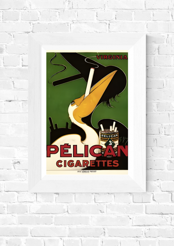 PÉLICAN Cigarettes – Art Deco French Advertising Poster Print (Virginia Blend) - Image 5
