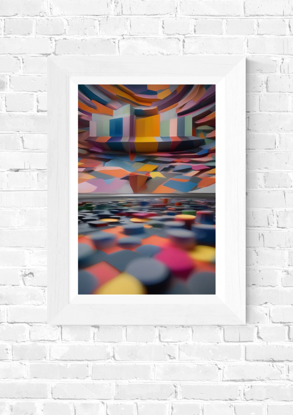 Pixel Panorama – Vibrant Geometric Abstract Wall Art Print - Image 5