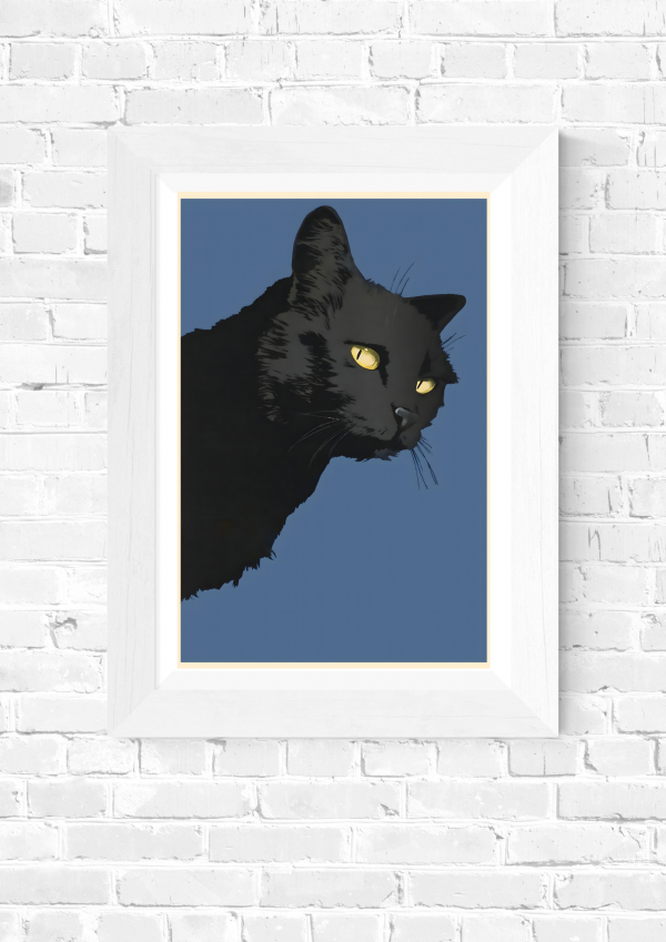 Black Cat Noir – Vintage Minimalist Poster Art Print - Image 5