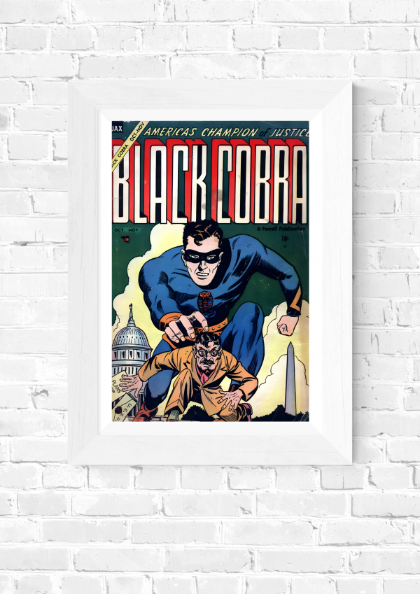 Black Cobra – America’s Champion of Justice! (Ajax/Farrell, 1950s) Poster Print - Image 5