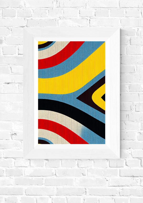 Waveforms – Retro Geometric Pattern Art Print - Image 5