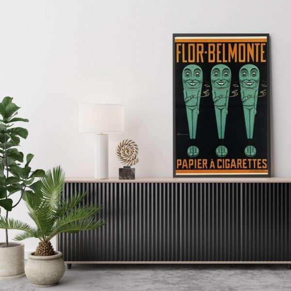 Flor-Belmonte – Papier à Cigarettes Vintage Poster Print - Image 3