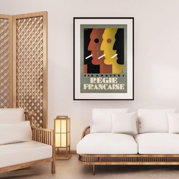 Régie Française – Art Deco Cigarette Poster by Stéphane Paternot (c. 1930s) Poster Print - Image 2