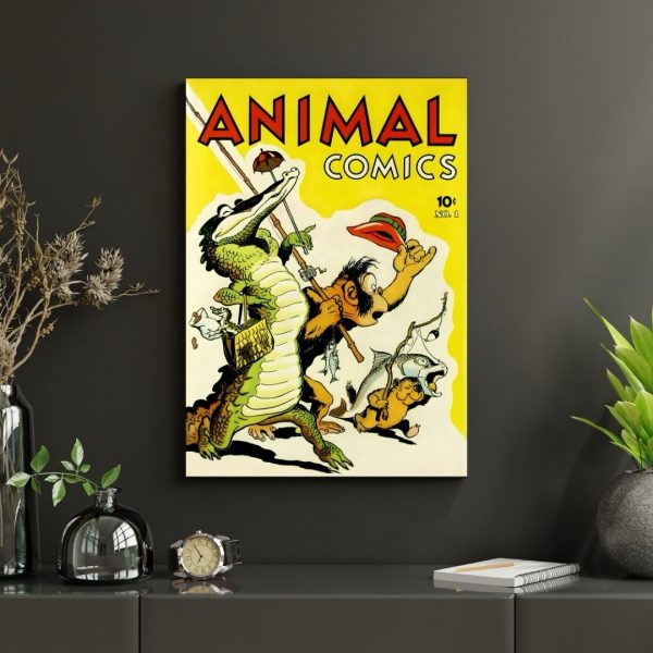 Animal Comics No. 1 – Whimsical Vintage Comic Book Cover (1940s) Poster Print - Image 4