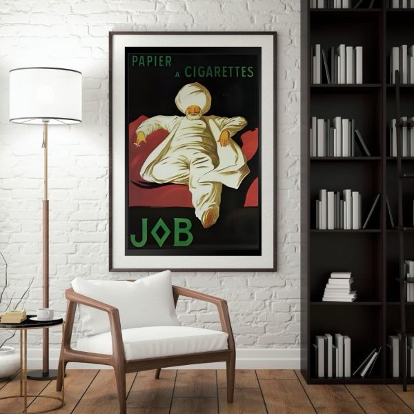 Papier à Cigarettes Job – Vintage French Belle Époque Advertising Poster Print - Image 2