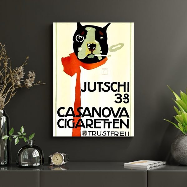 Casanova Cigarettes – Jutschi 33 Smoking Dog Art Print - Image 4