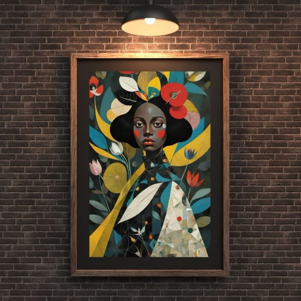 First Lady - Modern Abstract Botanical Portrait Art Print - Image 2