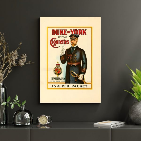 Duke of York Egyptian Cigarettes – Vintage Advertising Poster Print - Image 3