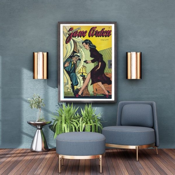 Jane Arden– Vintage Crime Reporter Comic Cover (1940s) Poster Print - Image 3