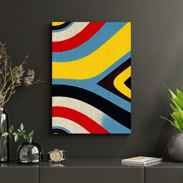 Waveforms – Retro Geometric Pattern Art Print - Image 4