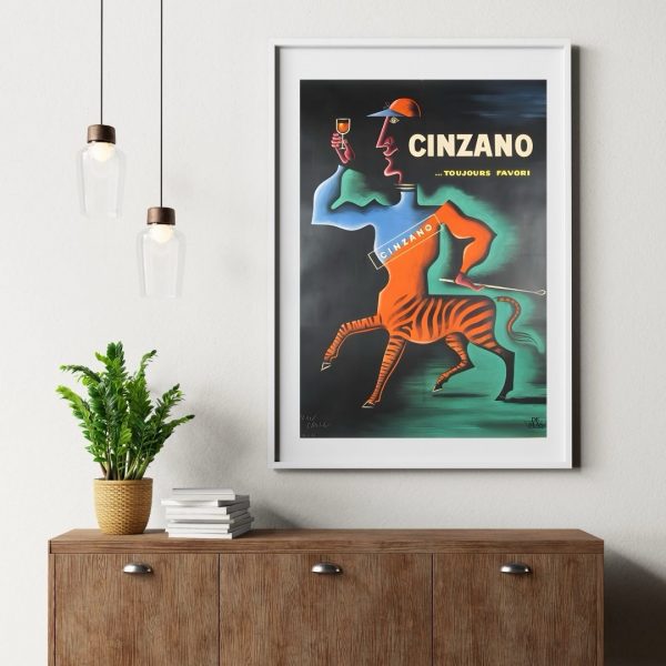 Cinzano ...Toujours Favori – Vintage 1940s French Aperitif Advertising Poster Print - Image 3