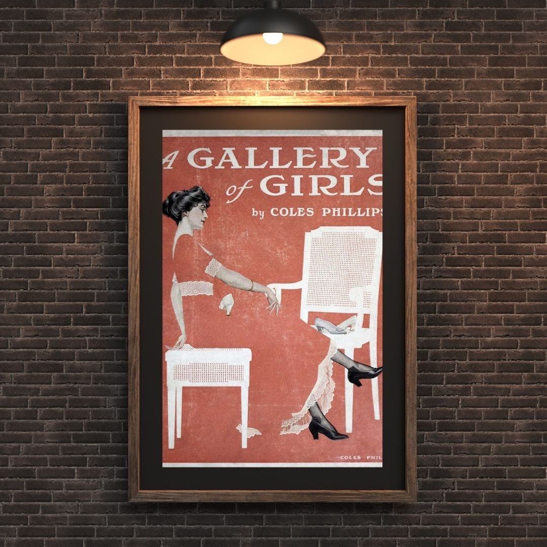 Gallery of Girls – Vintage Illustration Print by Coles Phillips Poster Print - Image 3
