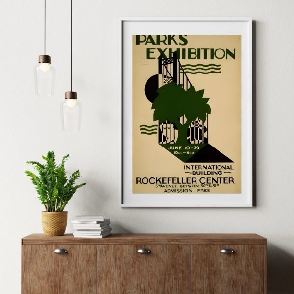 Parks Exhibition – Vintage 1930s WPA Art Deco Poster Print - Image 3