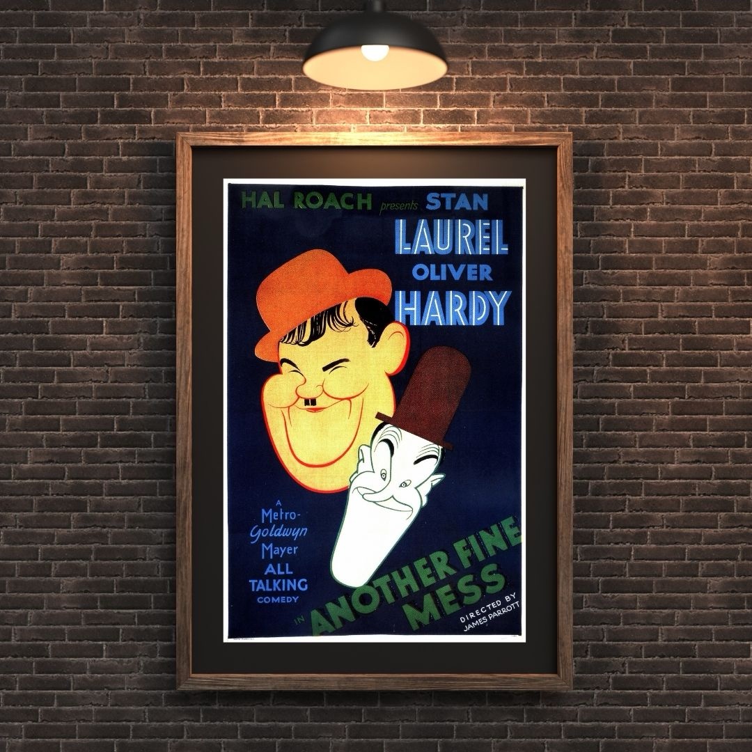 Laurel & Hardy - Another Fine Mess Vintage Movie Poster Print - Image 2