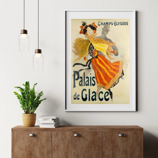 Palais de Glace Champs-Élysées – Vintage Belle Époque Ice Skating Poster Print - Image 3
