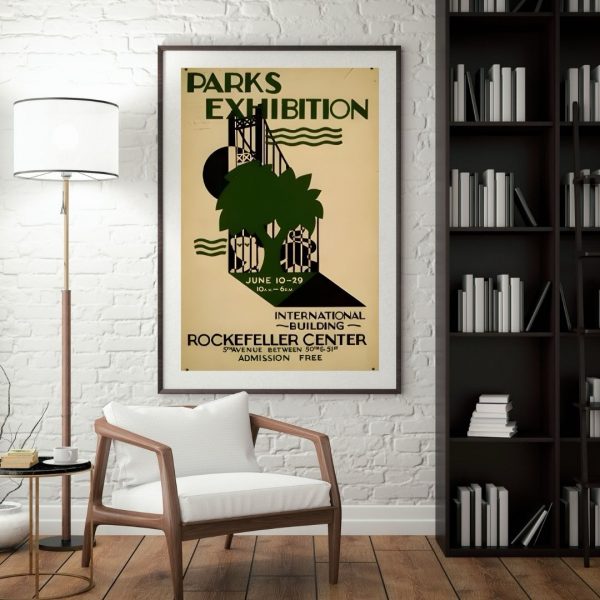 Parks Exhibition – Vintage 1930s WPA Art Deco Poster Print - Image 2