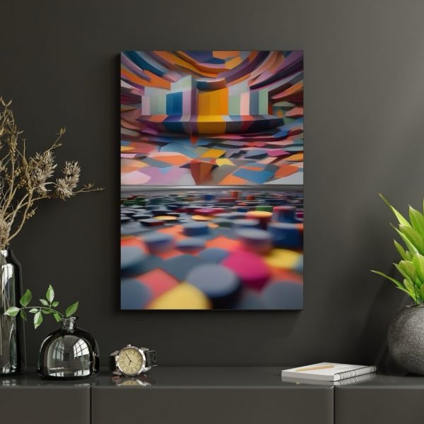 Pixel Panorama – Vibrant Geometric Abstract Wall Art Print - Image 4