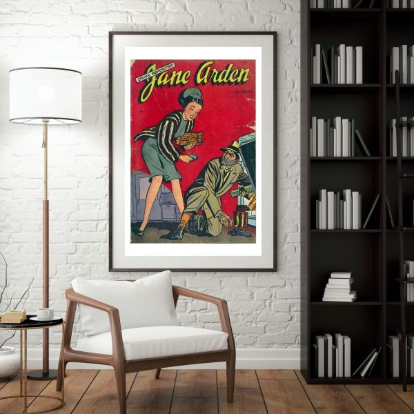 Jane Arden – Crime Reporter Vintage Comic Cover Print - Image 2