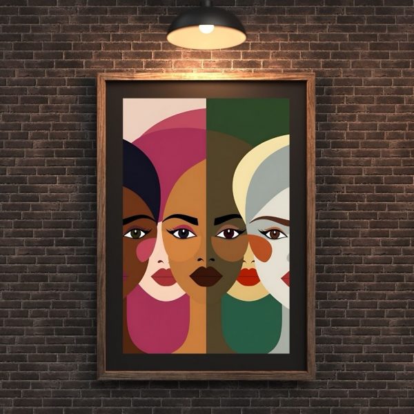 Spectrum – Modern Minimalist Portrait Art Print - Image 2