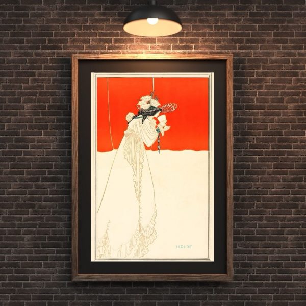 Isolde – Art Nouveau Elegance in Crimson and Cream (W. Hugo d’Alesi, c. 1897) Poster Print - Image 2