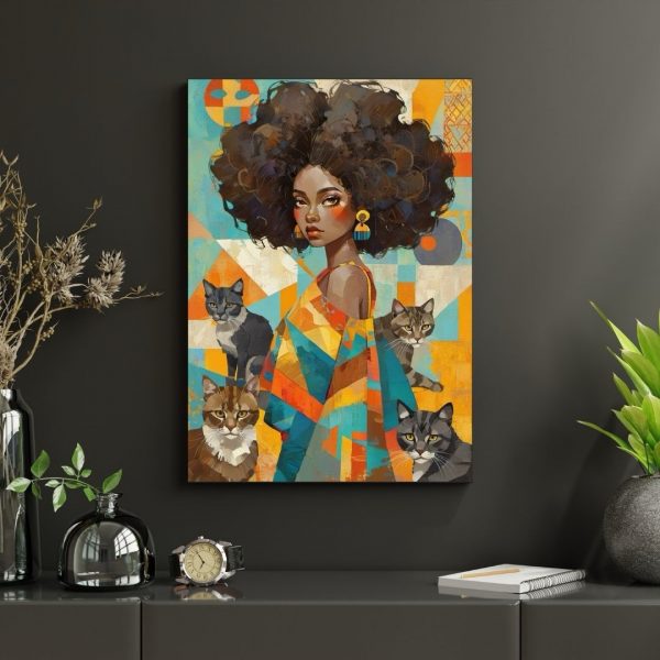 Cat Collective – Modern Abstract Afrocentric Art Print - Image 4