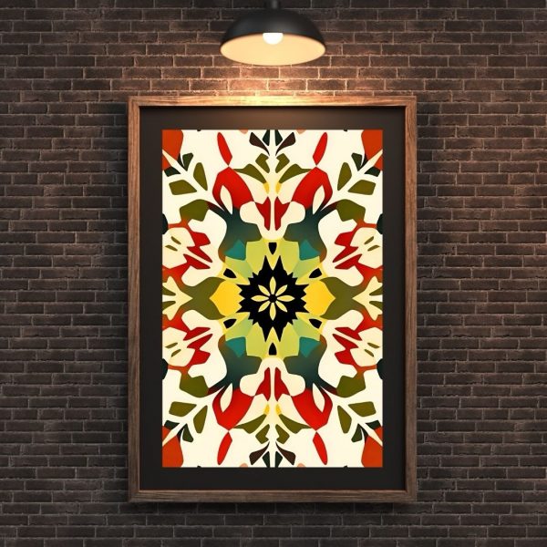 Kaleido – Retro Kaleidoscopic Geometric Art Print - Image 2