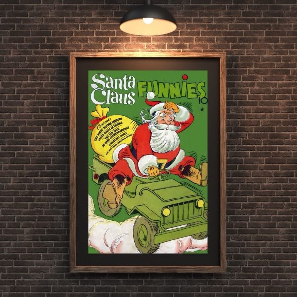 Santa Claus Funnies – Golden Age Holiday Comic Classic Poster Print - Image 2