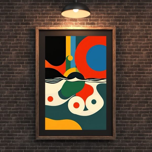 High Tide Halos – Modern Abstract Coastal Poster Print - Image 2
