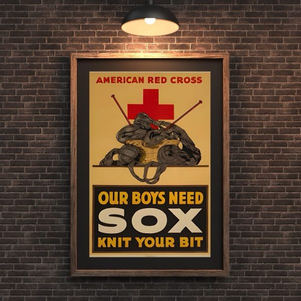 Our Boys Need Sox – American Red Cross WWI Poster Print - Image 2