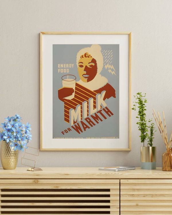Milk Energy Food WPA Poster Print - Image 3