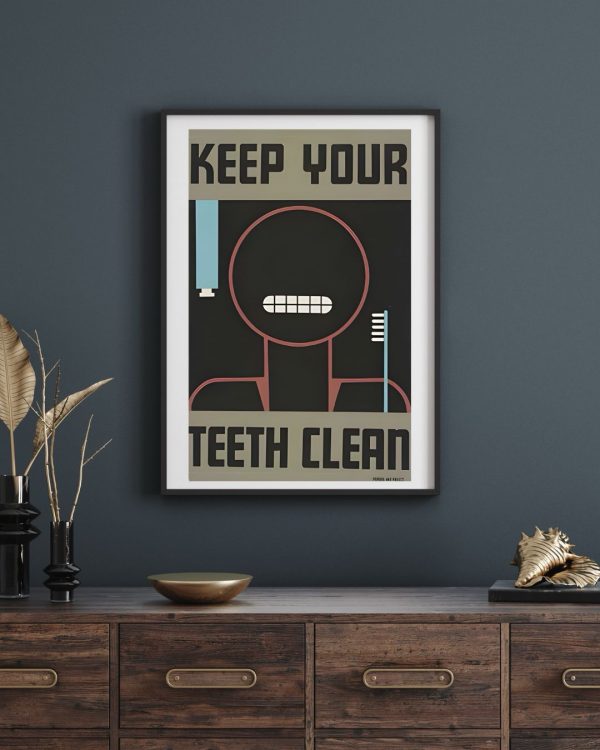 Keep Your Teeth Clean WPA Dental Health Poster Print - Image 4