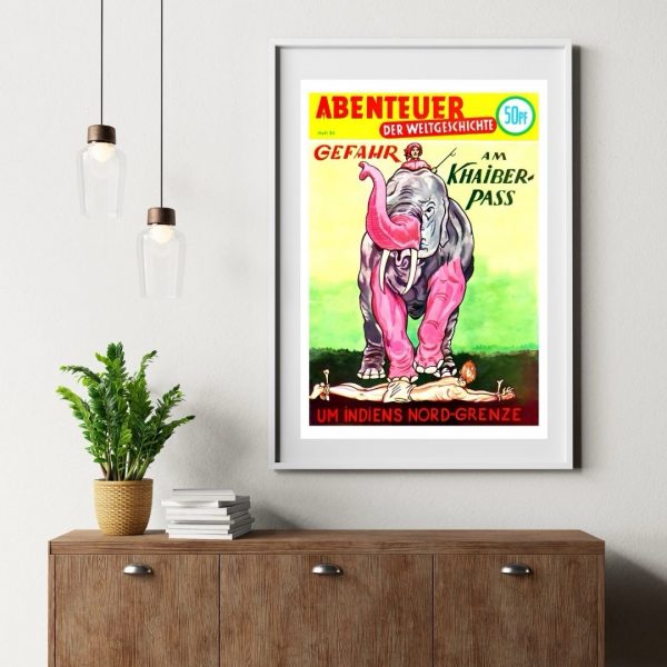 Danger at the Khaiber Pass – Vintage German Adventure Cover Print - Image 3