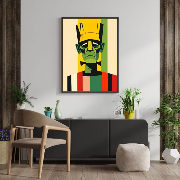 The Creature – Minimalist Frankenstein's Monster Art Print - Image 3