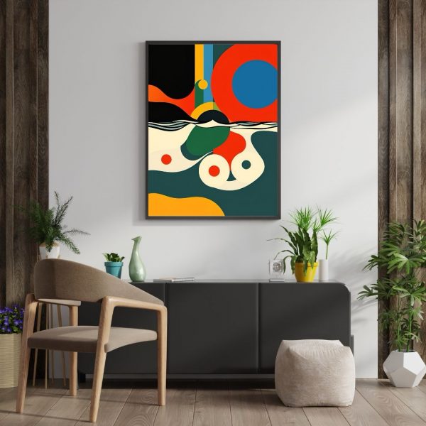 High Tide Halos – Modern Abstract Coastal Poster Print - Image 3