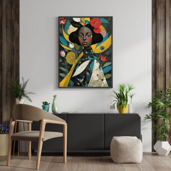 First Lady - Modern Abstract Botanical Portrait Art Print - Image 3